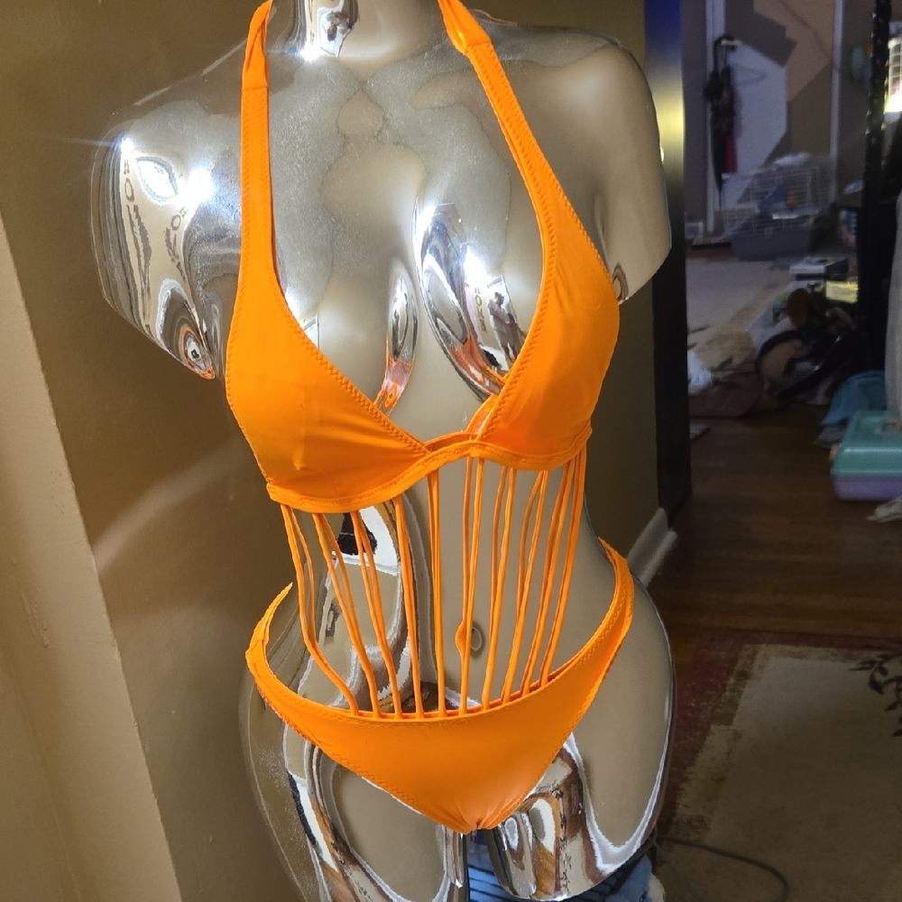 Vibrant Orange Women's One Piece Swimsuit